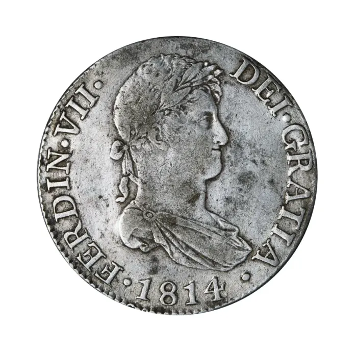 Framed Print : 8 reales silver coin from Ferdinand VIIs reign Framed Print : 8 reales silver coin from Ferdinand VIIs reign