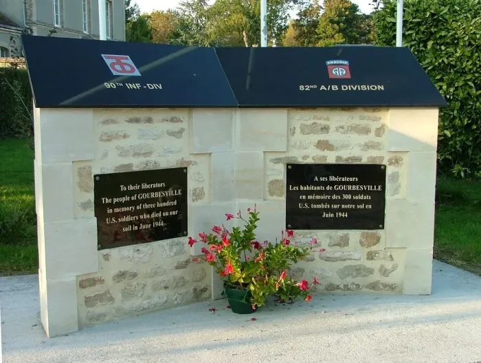 Framed Print : US 82nd Airborne & 90th Inf Div Memorial Gourbesville Framed Print : US 82nd Airborne & 90th Inf Div Memorial Gourbesville