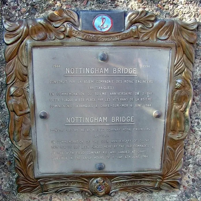 Framed Print : 85th Field Company RE, Nottingham Bridge, Courseulles Framed Print : 85th Field Company RE, Nottingham Bridge, Courseulles