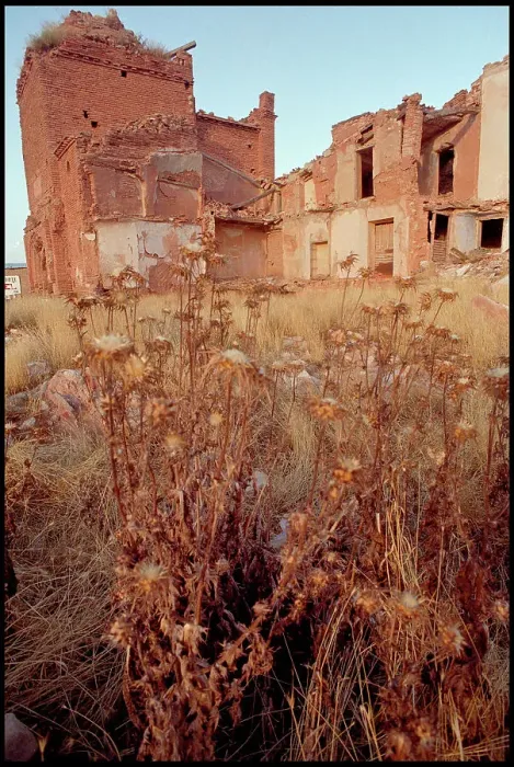 Framed Print : Abandoned buildings, Belchite, Spain Framed Print : Abandoned buildings, Belchite, Spain
