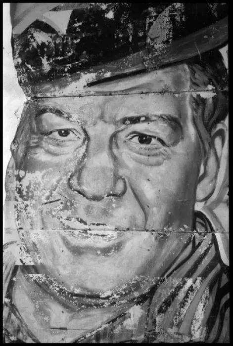 Framed Print : Part of abandoned political mural perhaps Mubarak - Alexandr Framed Print : Part of abandoned political mural perhaps Mubarak - Alexandr