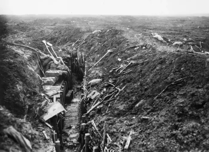 Framed Print : Abandoned trench on the Western Front, WW1 Framed Print : Abandoned trench on the Western Front, WW1