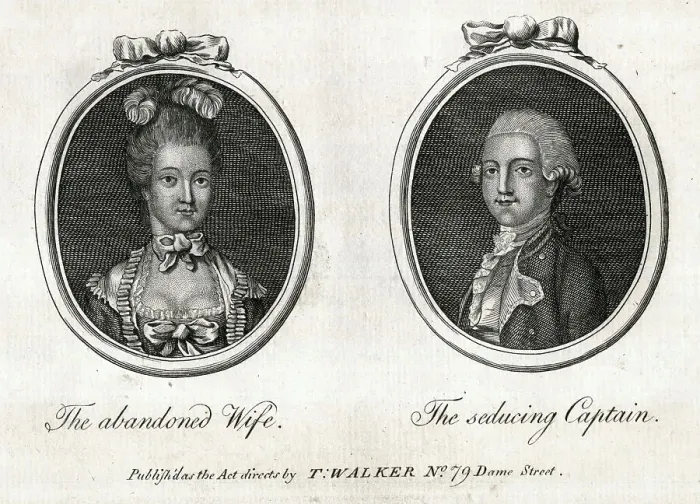 Framed Print : The Abandoned Wife and The Seducing Captain Framed Print : The Abandoned Wife and The Seducing Captain