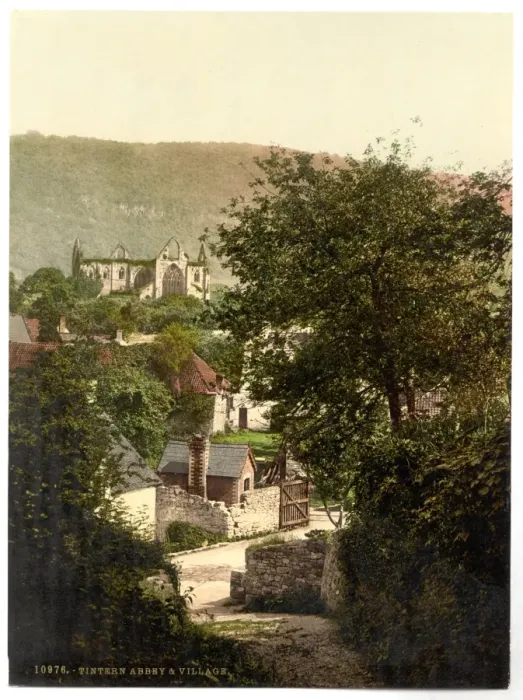 Framed Print : Abbey and village, Tintern, England Framed Print : Abbey and village, Tintern, England