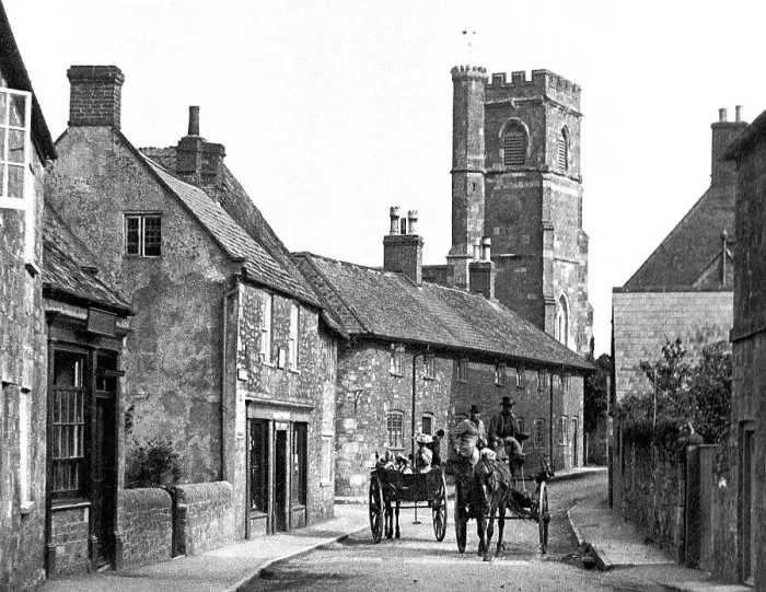 Framed Print : Abbotsbury Church early 1900s Framed Print : Abbotsbury Church early 1900s