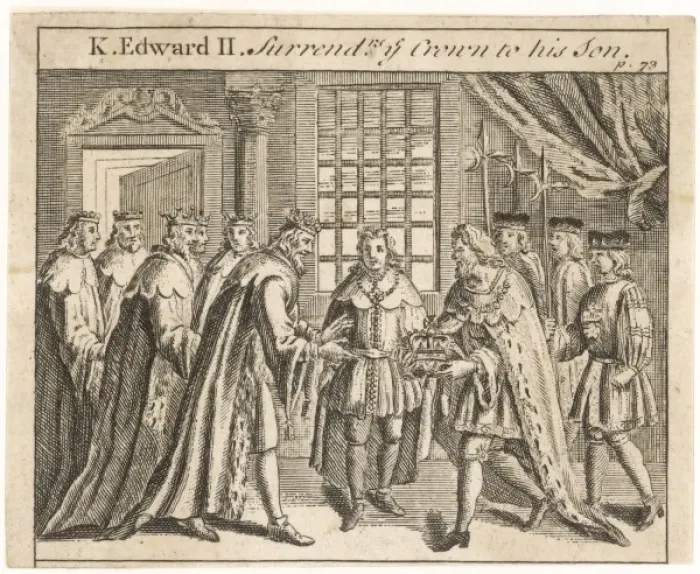 Framed Print : Abdication of Edward II Framed Print : Abdication of Edward II