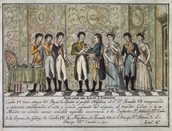 Abdications of Bayonne (1808). Charles IV hands