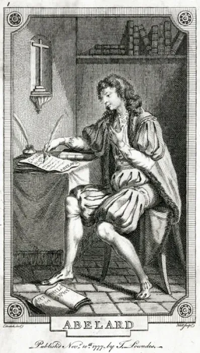 Framed Print : Abelard Writing / Edwards Framed Print : Abelard Writing / Edwards
