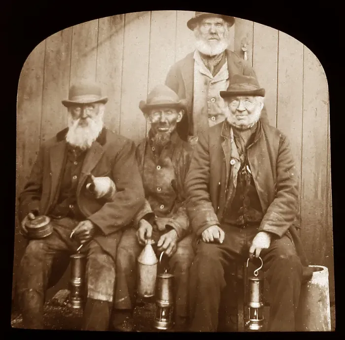 Framed Print : Aberdare Valley Miners early 1900s