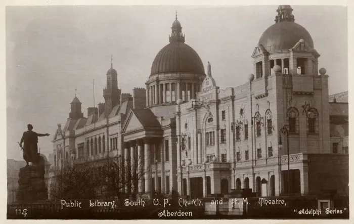 Framed Print : Aberdeen, Scotland - Public Library and Theatre Framed Print : Aberdeen, Scotland - Public Library and Theatre