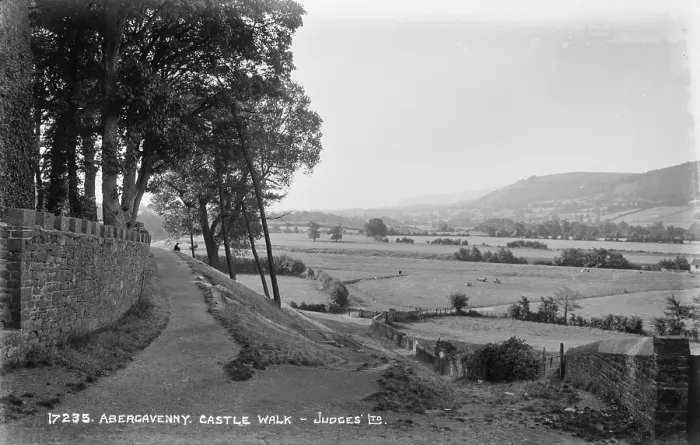 Framed Print : Abergavenny Castle Walk Framed Print : Abergavenny Castle Walk