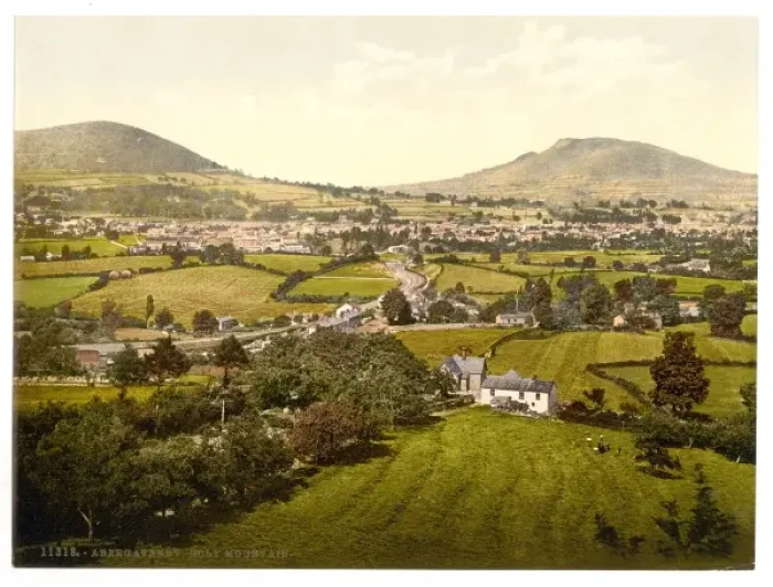 Framed Print : Abergravenny and Holy Mountain, Abergravenny i. e. Abergaven Framed Print : Abergravenny and Holy Mountain, Abergravenny i. e. Abergaven