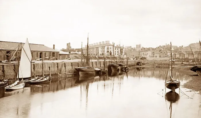 Framed Print : Aberystwyth Harbour Victorian period Framed Print : Aberystwyth Harbour Victorian period