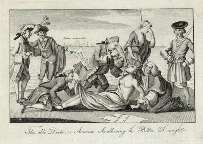 Framed Print : The able doctor, or, America swallowing the bitter draught Framed Print : The able doctor, or, America swallowing the bitter draught