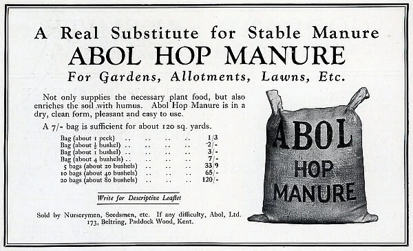 Abol Hop Manure Advertisement