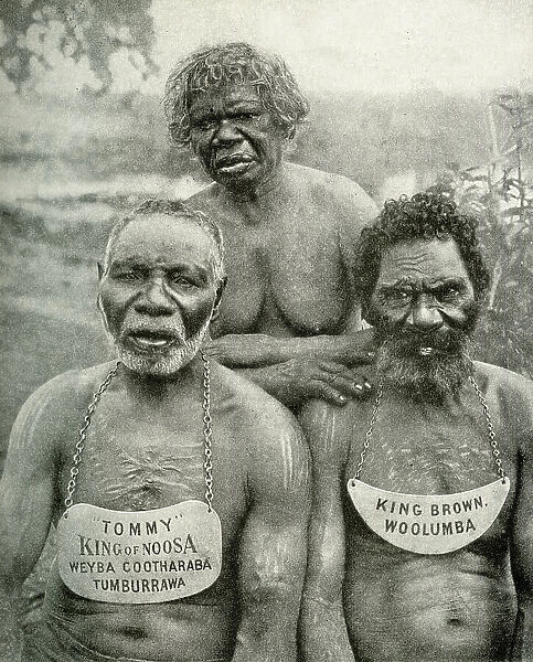 Aboriginal men and woman, Brisbane area, Australia