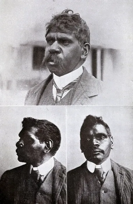Framed Print : Aborigine trackers working for the police force, Australia