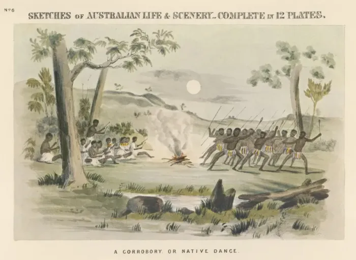 Framed Print : Aborigines Dancing 1850S Framed Print : Aborigines Dancing 1850S