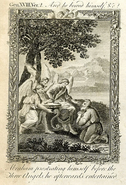 Abraham before the three angels