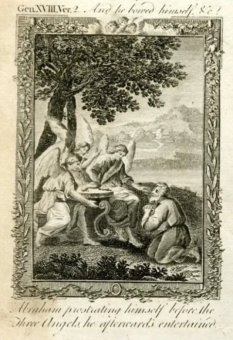 Framed Print : Abraham before the three angels Framed Print : Abraham before the three angels