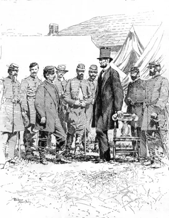 Framed Print : Abraham Lincoln at Antietam Framed Print : Abraham Lincoln at Antietam
