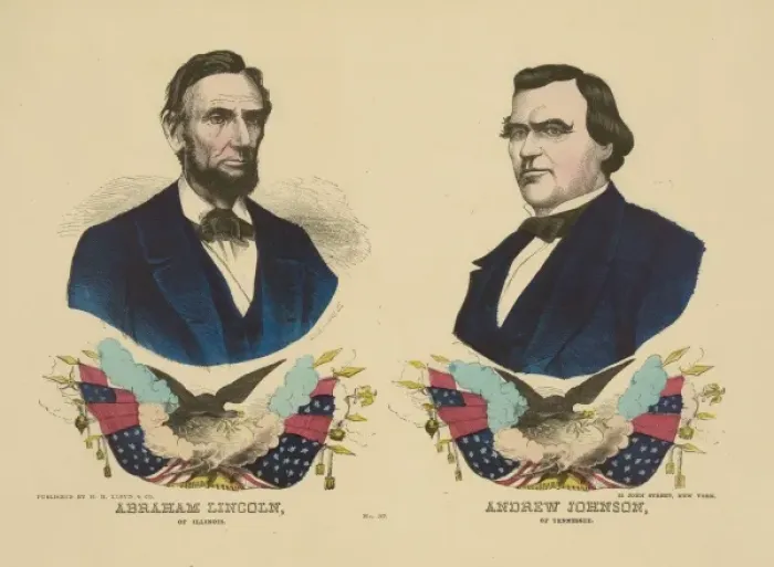 Framed Print : Abraham Lincoln of Illinois. Andrew Johnson of Tennessee. No Framed Print : Abraham Lincoln of Illinois. Andrew Johnson of Tennessee. No