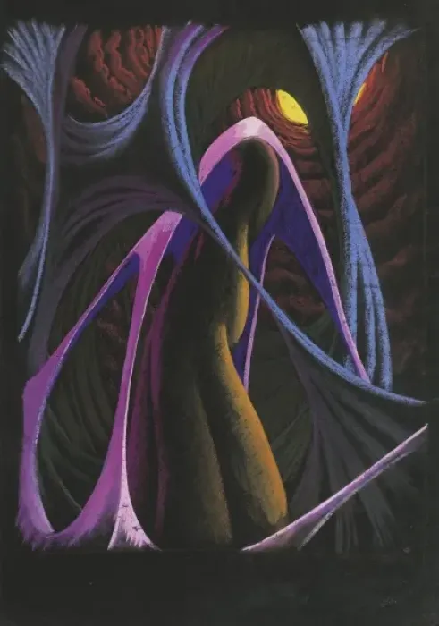 Framed Print : Birth. Abstract in pastel, entitled Birth Framed Print : Birth. Abstract in pastel, entitled Birth