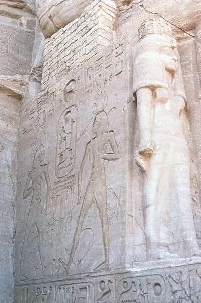 Abu Simbel, entrance to tomb of Rameses II