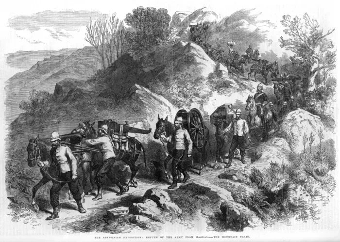 Framed Print : Abyssinian expedition - Return of Army from Magdala Framed Print : Abyssinian expedition - Return of Army from Magdala