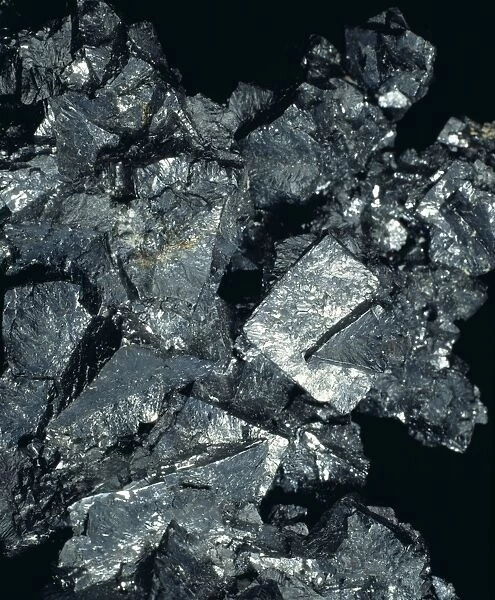 Acanthite. A specimen of the mineral acanthite (silver sulphide)
