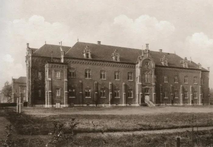 Framed Print : Accommodation block at House of Refuge, Wortel, Belgium Framed Print : Accommodation block at House of Refuge, Wortel, Belgium