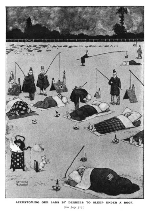 Framed Print : Accustoming our Lads by Degrees to Sleep Under a Roof Framed Print : Accustoming our Lads by Degrees to Sleep Under a Roof