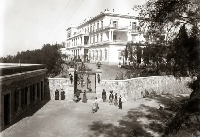 Framed Print : Acheillion Palace, Corfu, circa 1890 Framed Print : Acheillion Palace, Corfu, circa 1890