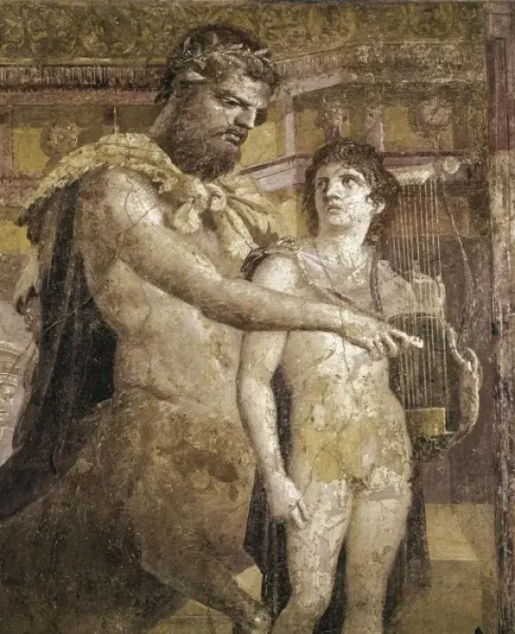 Framed Print : Achilles and Chiron. 45 - 79. Detail. Roman art Framed Print : Achilles and Chiron. 45 - 79. Detail. Roman art