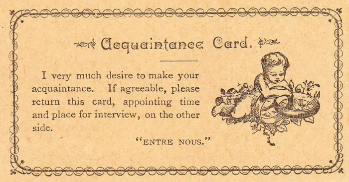 Framed Print : Acquaintance Card Framed Print : Acquaintance Card