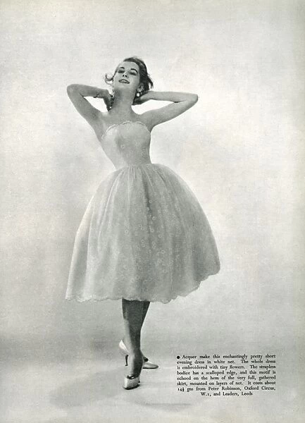 Acquer evening dress for a debutante, 1958