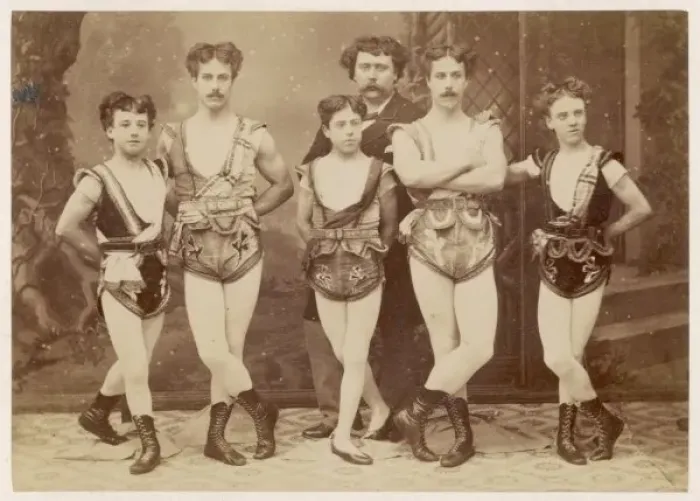 Framed Print : Acrobats in a Group / 1860 Framed Print : Acrobats in a Group / 1860