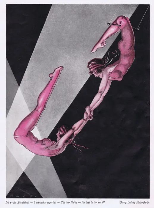 Framed Print : Acrobats, the two Nuttis