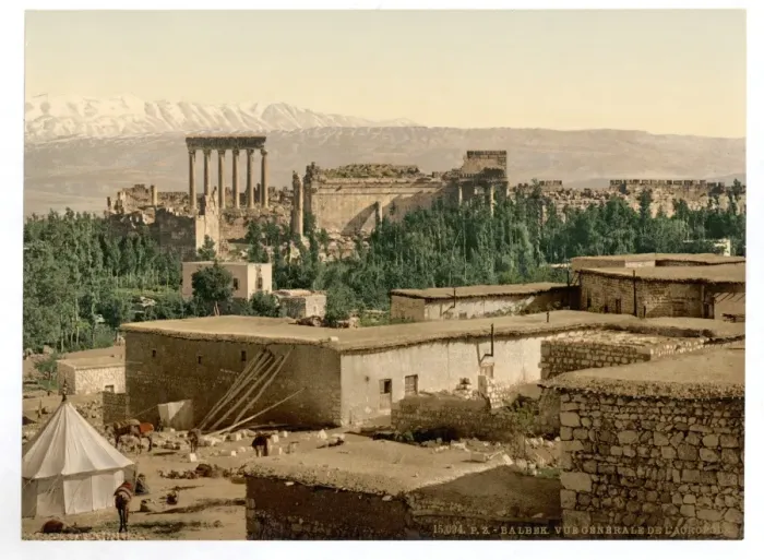 Framed Print : The Acropolis, Baalbek, Holy Land, (i. e. Balabakk, Lebanon) Framed Print : The Acropolis, Baalbek, Holy Land, (i. e. Balabakk, Lebanon)
