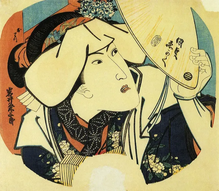 Framed Print : The Actor Iwai Kumesaburo as Oritsu Framed Print : The Actor Iwai Kumesaburo as Oritsu