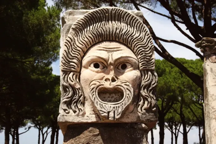Framed Print : Actor Mask. Ostia Antica. Italy Framed Print : Actor Mask. Ostia Antica. Italy