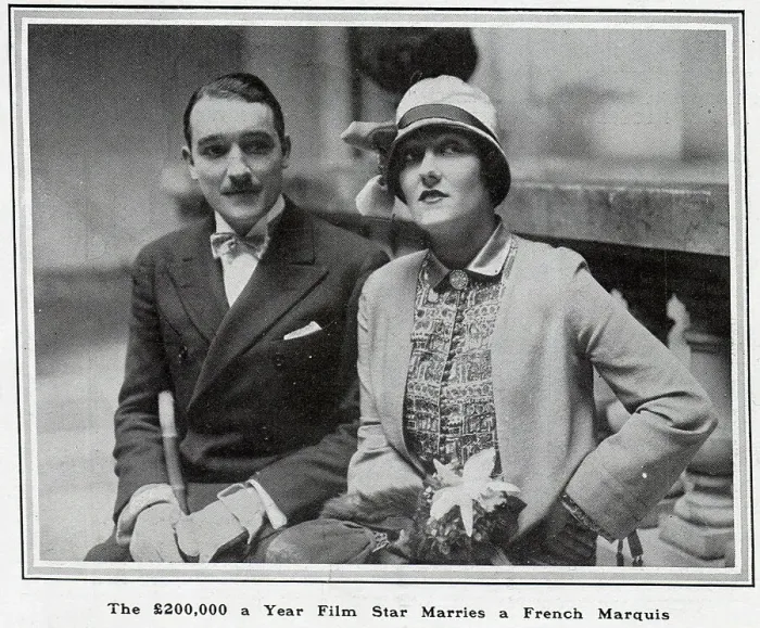 Framed Print : Actress Gloria Swanson and her husband Framed Print : Actress Gloria Swanson and her husband