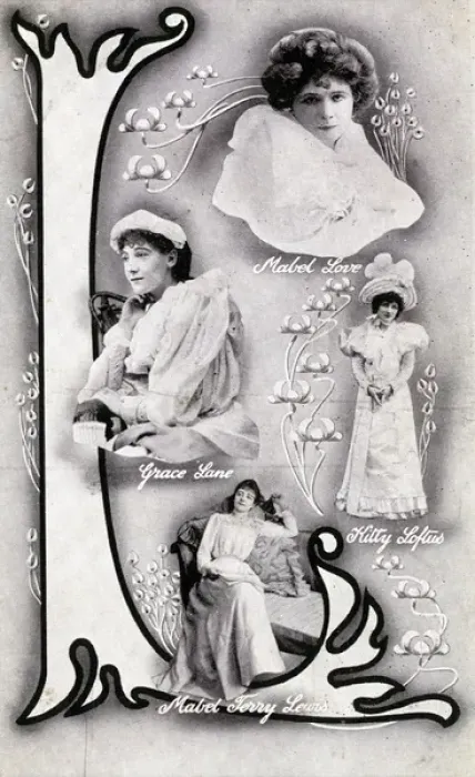 Framed Print : Actresses Mabel Love, Grace Lane, Kitty Loftus & Mabel Terry Framed Print : Actresses Mabel Love, Grace Lane, Kitty Loftus & Mabel Terry