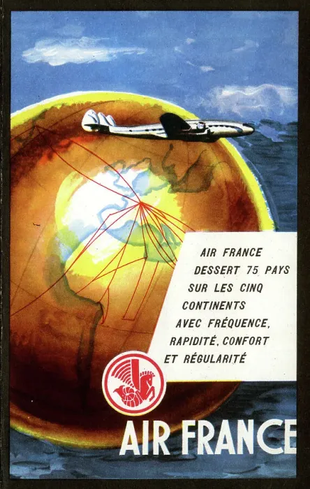 Framed Print : Advert, Air France, Lockheed Super Constellation Framed Print : Advert, Air France, Lockheed Super Constellation