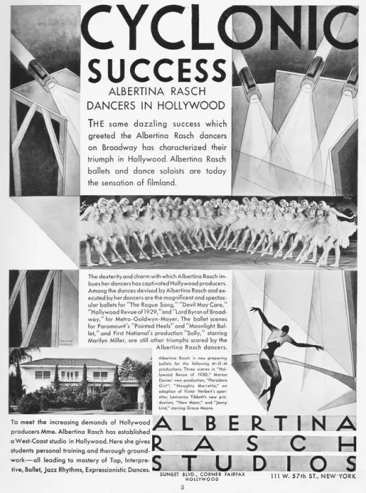 Framed Print : Advert for Albertina Rasch Studios and her dancers Framed Print : Advert for Albertina Rasch Studios and her dancers