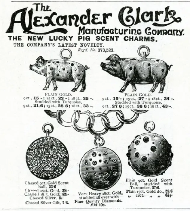 Framed Print : Advert for Alexander Clark novelty jewellery 1901 Framed Print : Advert for Alexander Clark novelty jewellery 1901
