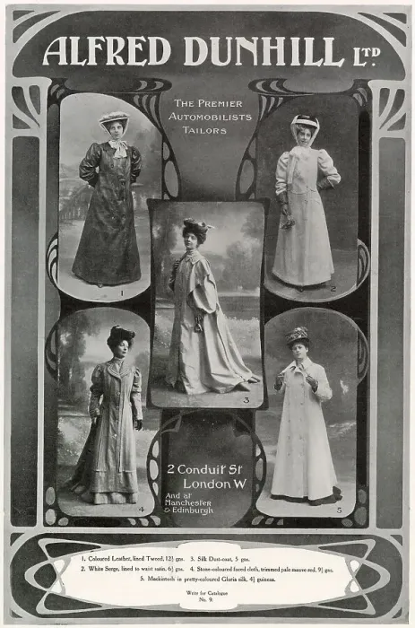 Framed Print : Advert for Alfred Dunhill Ltd - women's automile coats 1907 Framed Print : Advert for Alfred Dunhill Ltd - women's automile coats 1907
