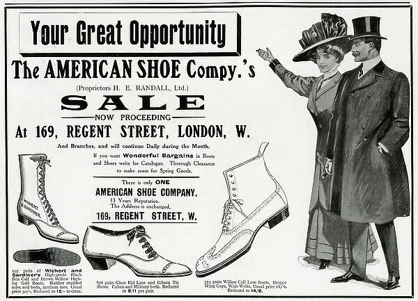 Advert for American Shoe Company 1909