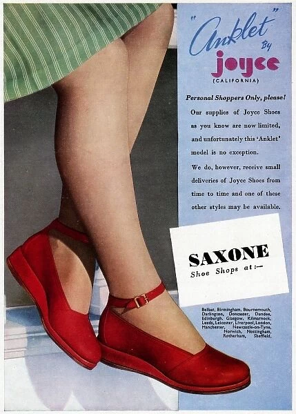 Advert for Anklet by Joyce California shoes 1945