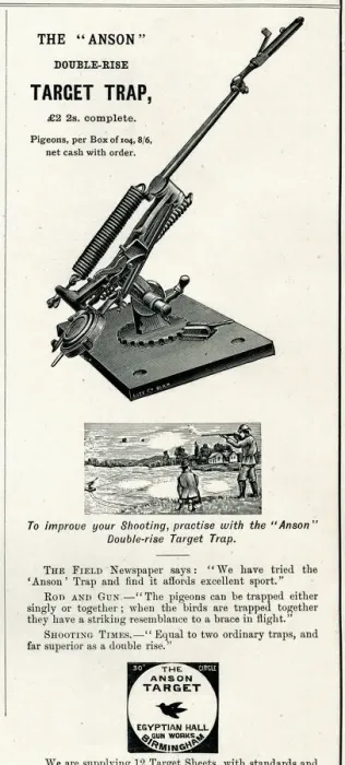 Framed Print : Advert, Anson Double-Rise Target Trap Framed Print : Advert, Anson Double-Rise Target Trap